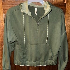Athleta Green Hooded Sweatshirt